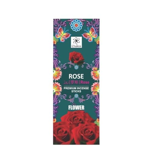 Red Rose Incense Sticks – 120 Count (6 Boxes) Romantic Floral Aroma for Love, Cleansing, Relaxation, & Meditation Long-Lasting Natural Incense for Home Fragrance & Spiritual Rituals