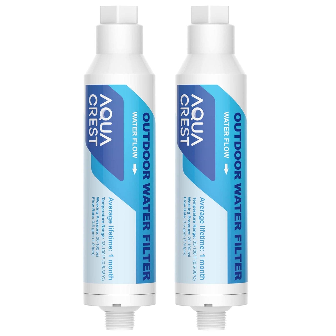 AQUACREST Inline Water Filter Dedicated for Car Washing Window Yard Cleaning Effectively Reduce Hard Water Spots Soften Water Upgraded Formula Pack of 2