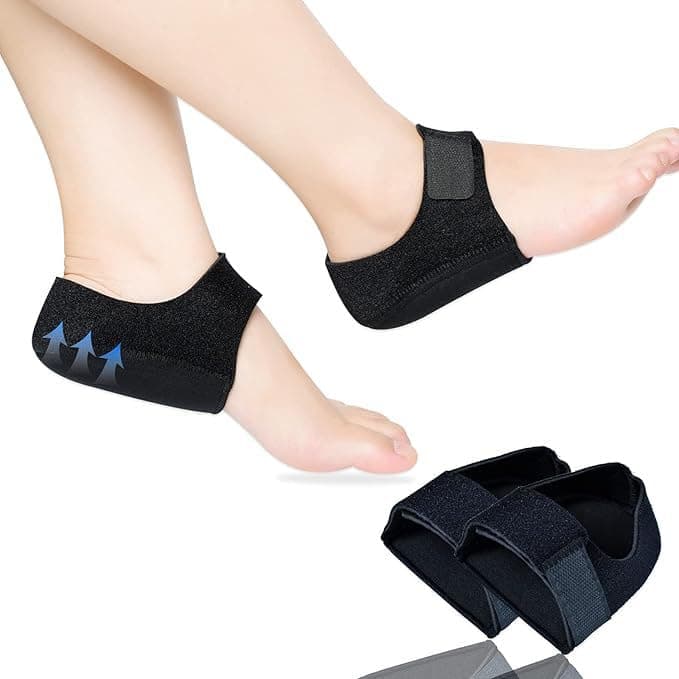 CETAPLAST 2 Pieces Plantar Fasciitis Heel Protectors and Gel Heel Cups – Premium Heel Pads for Women and Men to Relieve Heel Spur Pain, Achilles Tendonitis, and Cracked Heels; Shock-Absorbing Heel Inserts for Shoes with Superior Cushion Support -2 Pieces (Black, S (35-40))