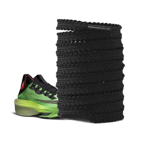 UamGlsob Running Shoe Laces for AlphaFly 3 Sneakers, Athletic Shoelaces Replacement Shoe Strings for Vaporfly 3 Trainers Men Women (Black, 54"/140cm)