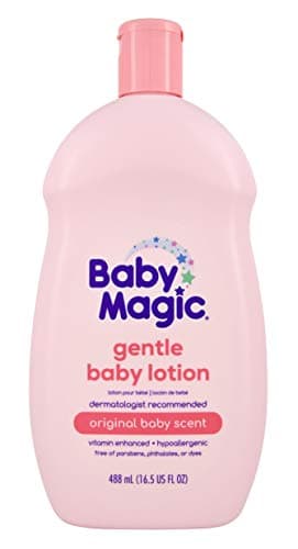 Baby Magic Gentle Baby Lotion, Vitamins & Aloe, Free of Parabens, Phthalates, Sulfates and Dyes, Camellia Oil & Marshmallow Root Original Scent, 16.5 Fl Oz