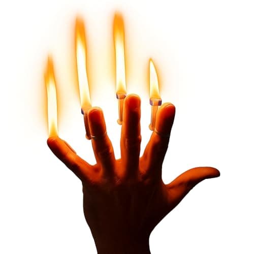 MilesMagic Fire Flames at Finger Tips Magic | Dramatic Magician Trick with Special Metal Gimmick | Fingertips on Fire Illusion Prop with Instructions | Stage & Close-Up Magic Accessory