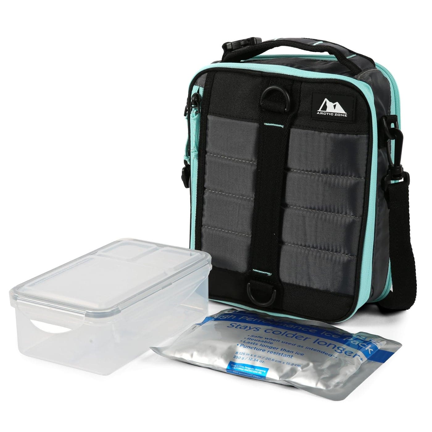 Arctic Zone Ultimate Expandable Insulated Lunch Box Dual Compartment Insulated Gray