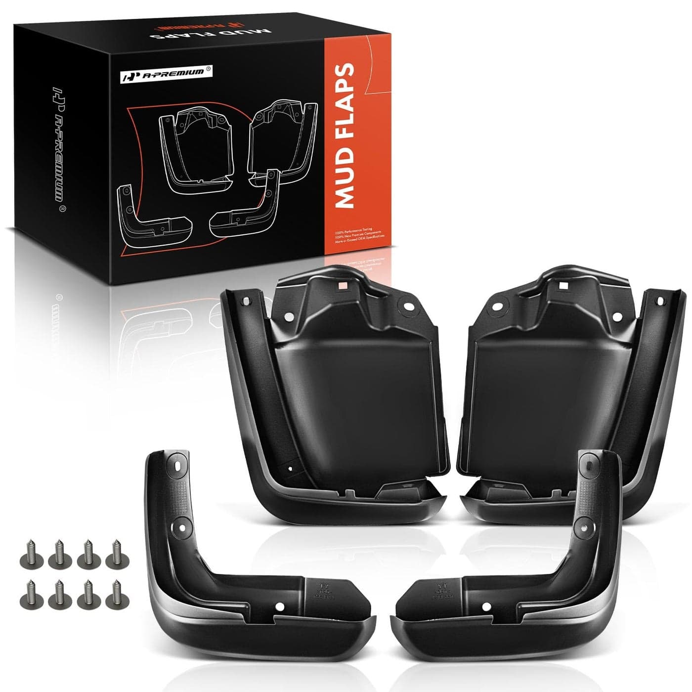APremium Set of 4PCS Mud Flaps Splash Guards Mudguards Mudflaps with Hardware Accessories Compatible with Honda Civic 20122015 Sedan Only Black Color Front and Rear Driver Passenger Sides