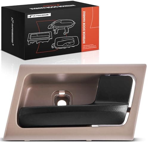 A-Premium Front or Rear Passenger Side Interior Door Handle Compatible with Ford Crown Victoria 2003-2005 & Mercury Grand Marquis, Marauder, Brown Bezel with Black Lever, Replace# 3W7Z5421818AAD