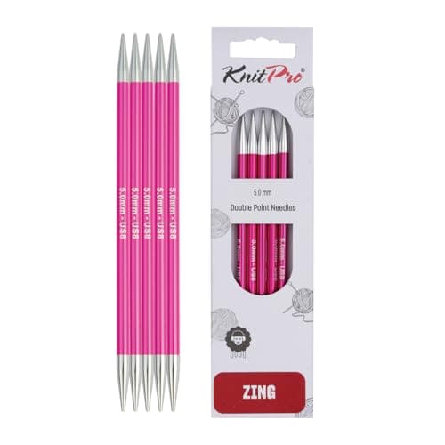 KnitPro Zing Double Pointed Needles 6 15cm US Size 8 5mm