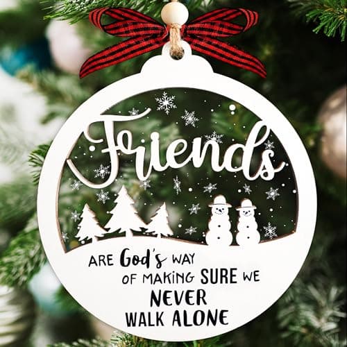 Friendships Ornament, 2 Layer Friends Christmas Ornaments, Friends Ornament, Christmas Gift For Women, Friendship Ornaments for Women Friend, New Year Gift, Friendship Gifts