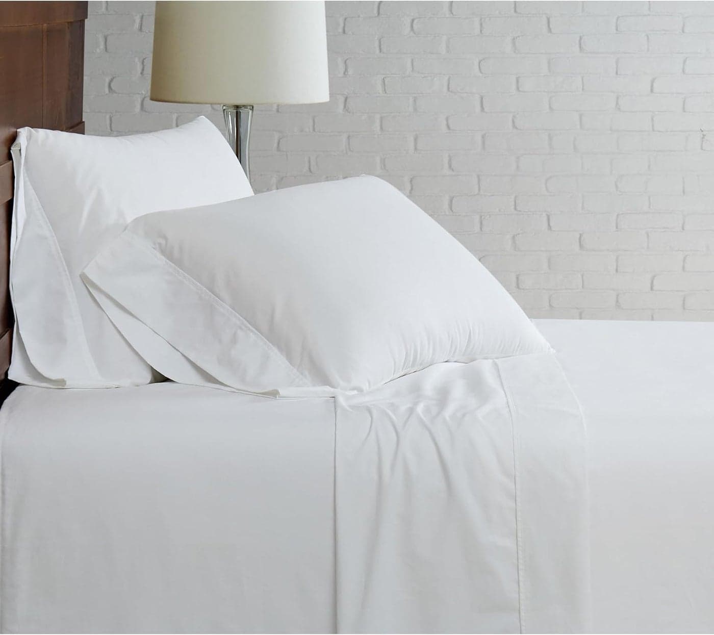 CANNON Solid Percale White 3 Piece Twin XL Sheet Set
