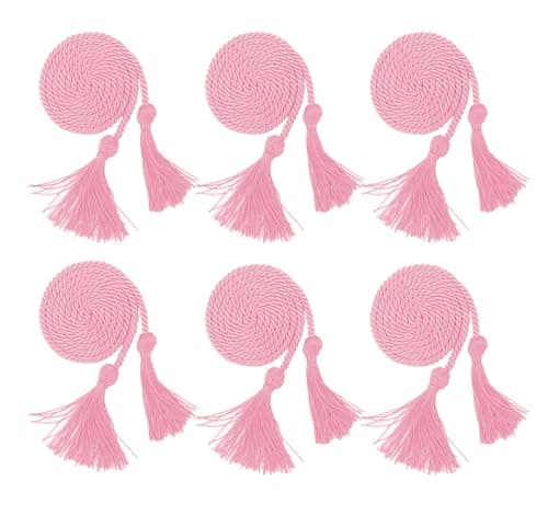 UIALECG 6 Pieces Graduation CordsPink Honor Cords68 Inch