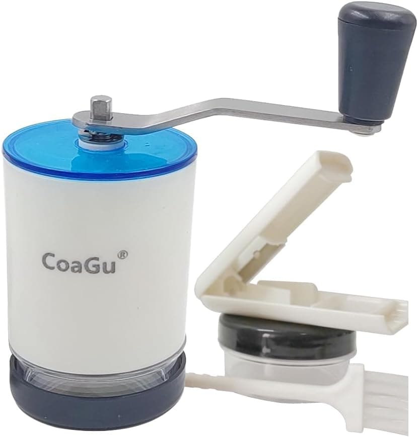 CoaGu Pill Crusher and Pulverizer - 2 Pack Pill Boxes and Cutter - Labor-Saving Grinder for Efficiently Crushing Multiple Tablets into Fine Powder