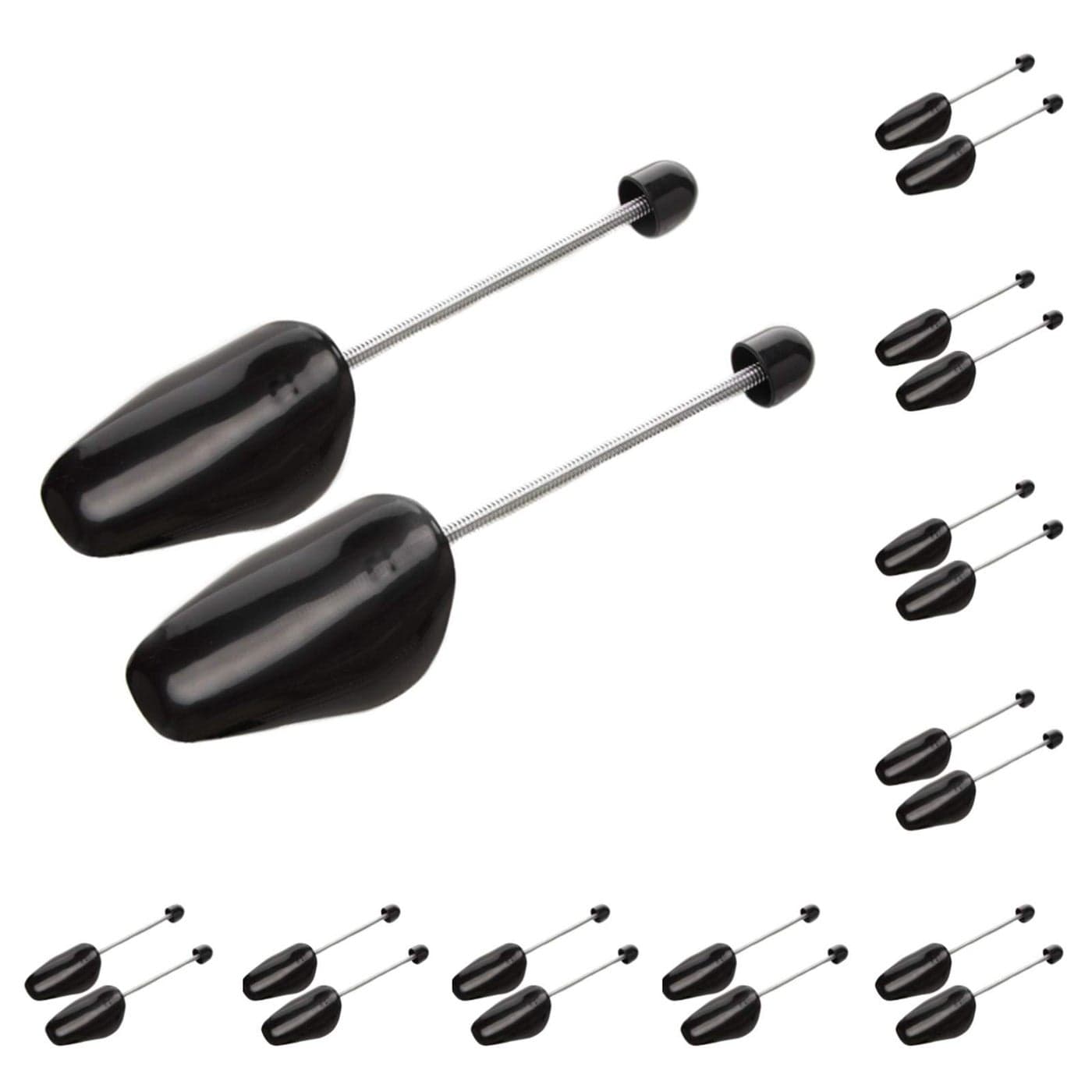 ZJHSXDR 10 Pairs Plastic Shoe Tree Stretcher Shaper for Men Black