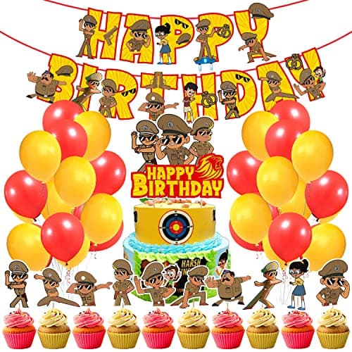 Zyozique 37 Piece Cartoon Birthday Decoration Kit