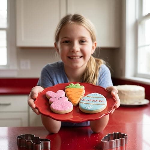 Ann Clark Cute Easter 3-Pc. Cookie Cutter Set, Made in USA, Easter Bunny, Carrot and Egg