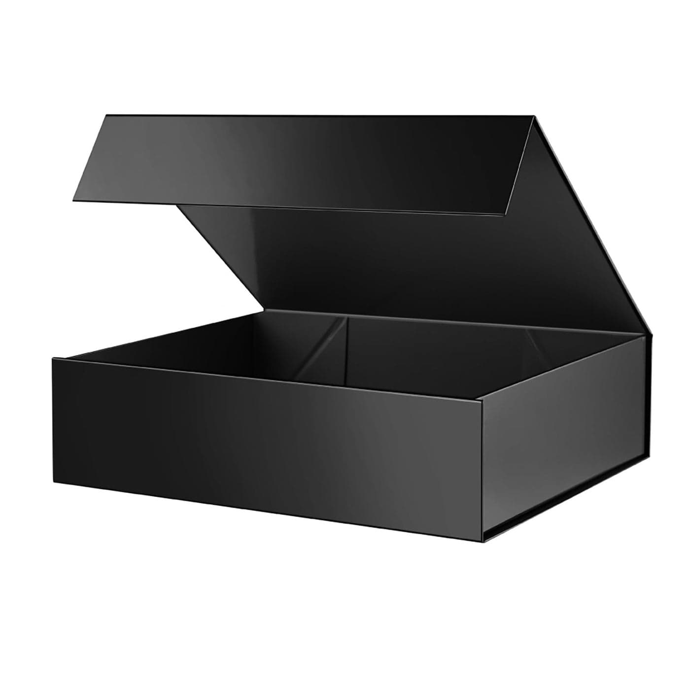 PACKHOME Large Gift Box 135x10x35 Inches Sturdy Shirt Box with Magnetic Lid for Multiple Occasions Glossy Black