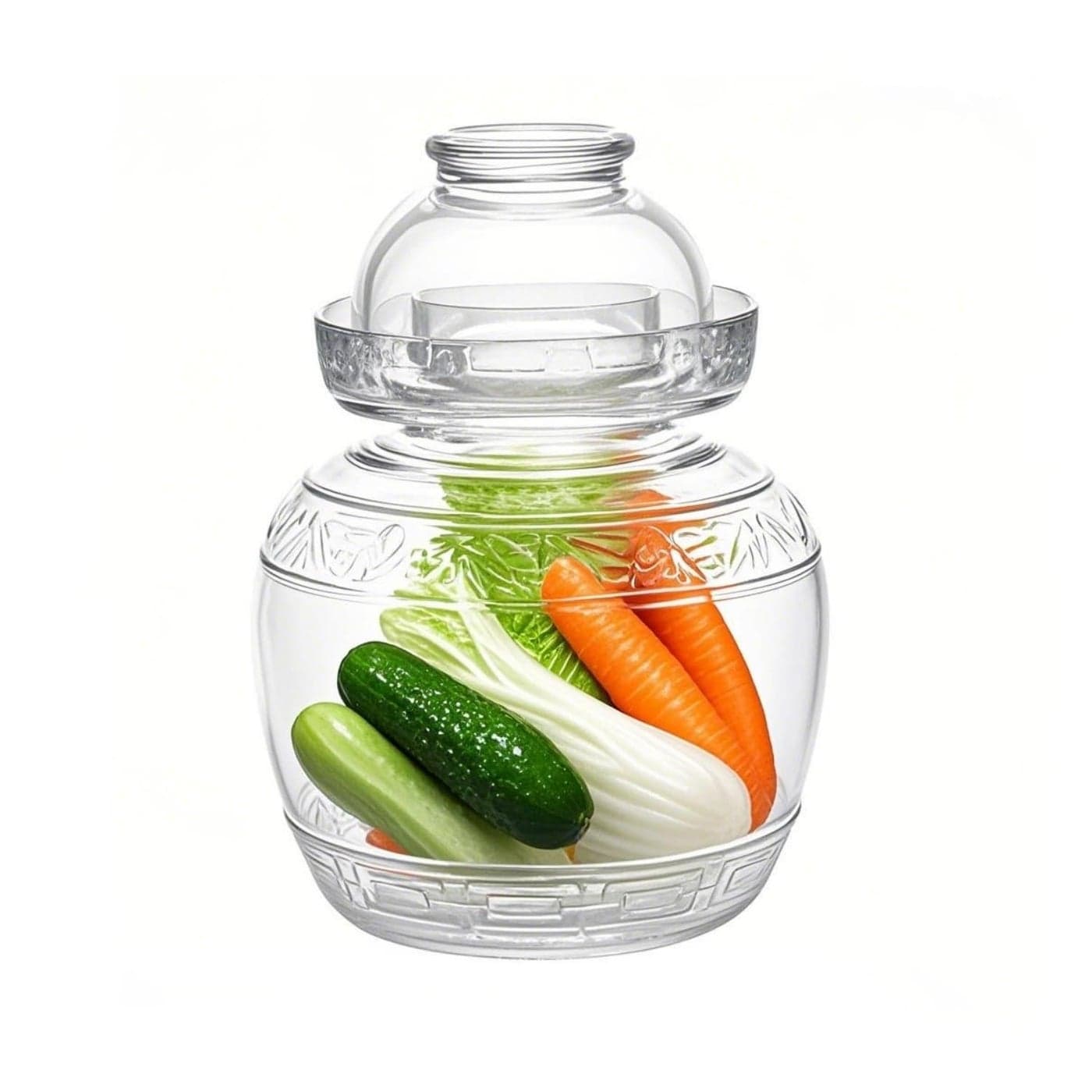 Aosnttol Glass Jar Fermentation Jar Pickle Jar with Water Seal Lid Fermentation Kit Fermenter Starter Kit for Pickles Wine Brewing Pickling Kimchi Sauerkraut Vegetables Kombucha 25L