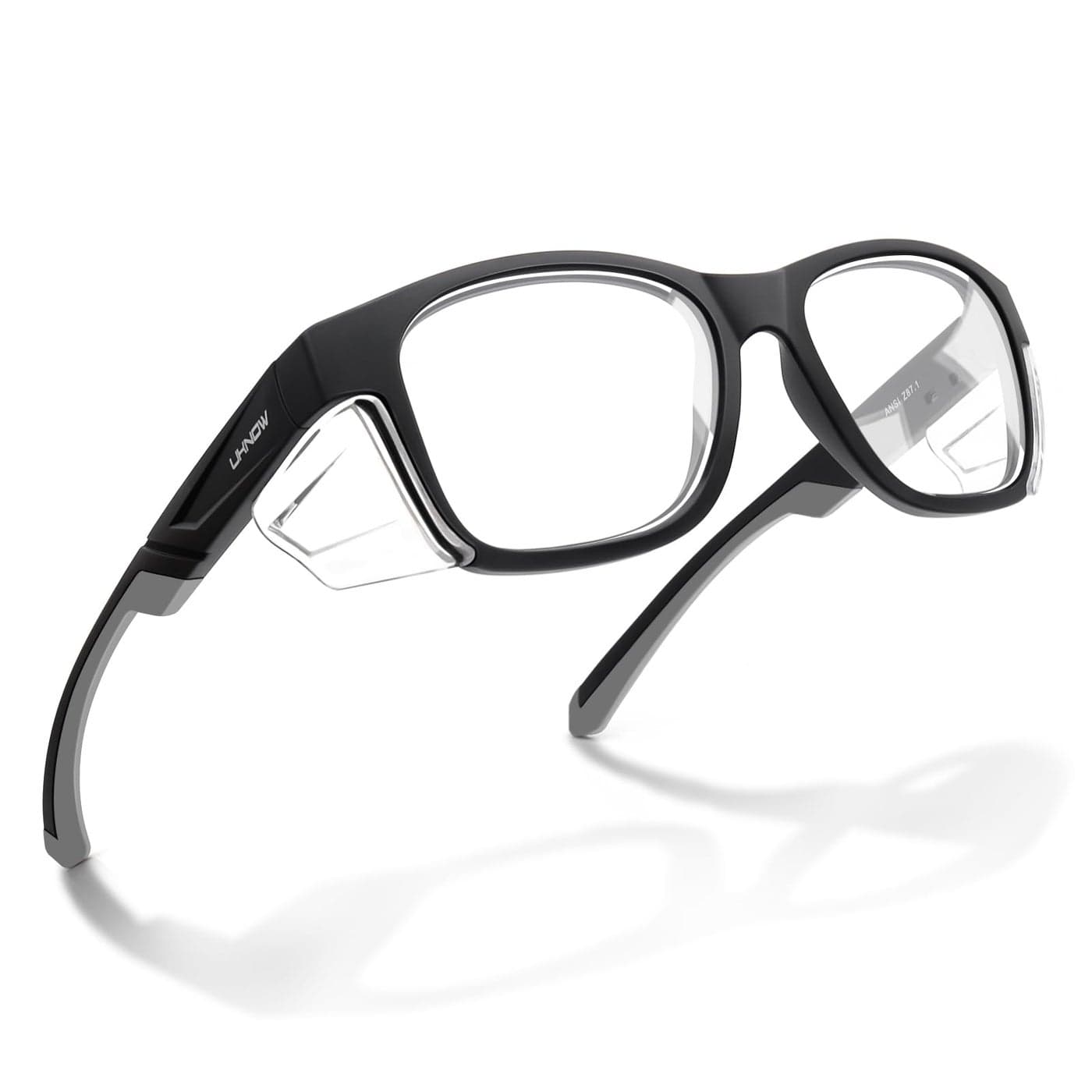 UKNOW Safety Glasses Anti Fog Lenses Eye Protection with Removable Side Shields ANSI Z871 Certified UV Protection