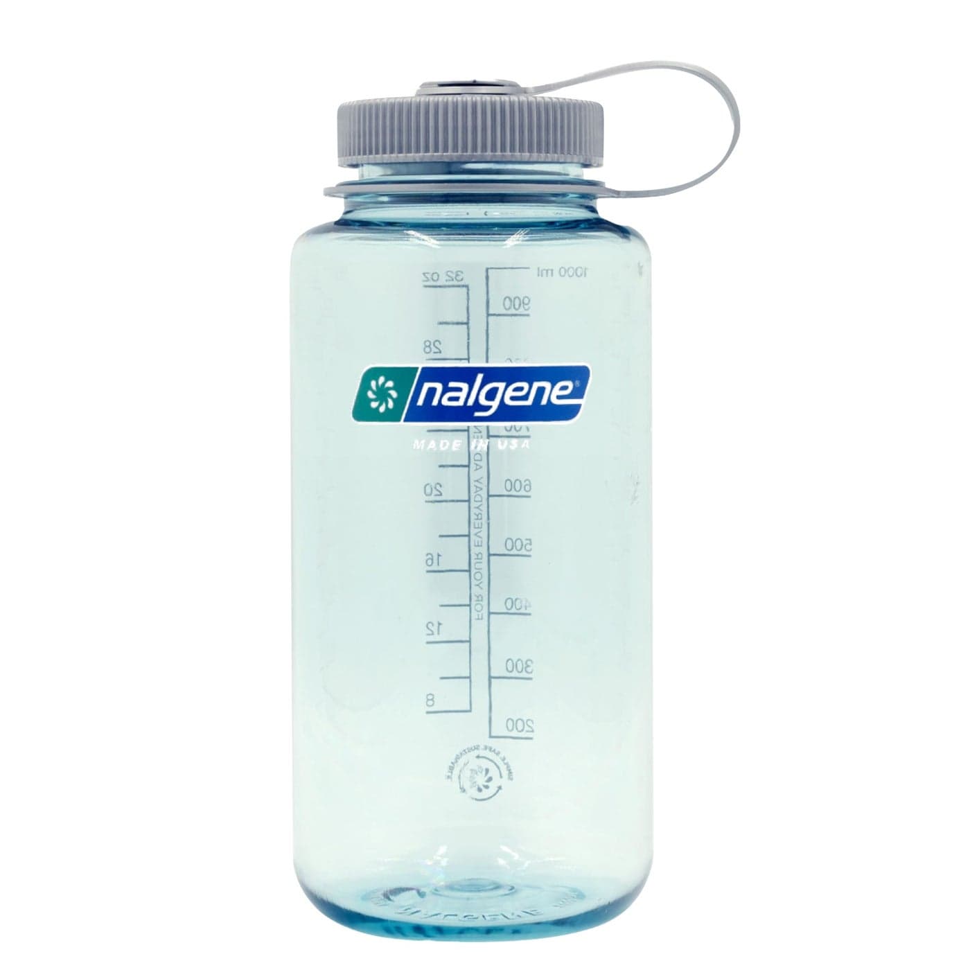 Nalgene Sustain Tritan BPAFree Water Bottle Made with Material Derived from 50 Plastic Waste 32 OZ Wide Mouth Seafoam