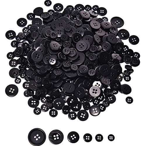 600 Pieces Assorted Sizes Buttons Round Resin Button Sewing Craft Buttons, 2 and 4 Holes