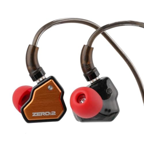 Linsoul 7Hz x Crinacle Zero:2 in Ear Monitor, Updated 10mm Dynamic Driver IEM, Wired Earbuds Earphones, Gaming Earbuds, with OFC IEM Cable for Musician (Orange, Typec MIC)