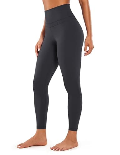 CRZ YOGA Womens Naked Feeling Workout 7/8 Yoga Leggings - 25 Inches High Waist Tight Pants Ink Gray Medium