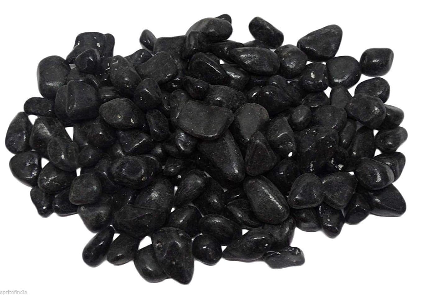 Maalavya B Size (10 to 25 MM) Colored Marble Pebbles (Black, 5 Kg)