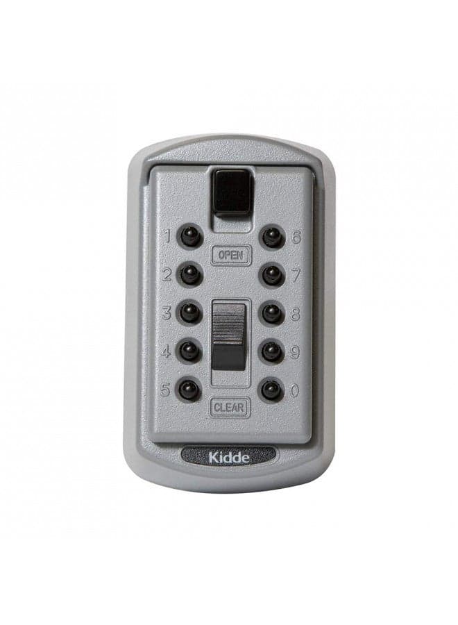 Kidde AccessPoint 001170 KeySafe Original Slimline Push Button Combination Permanent Key Lock Box, 2-Key, Titanium Gray