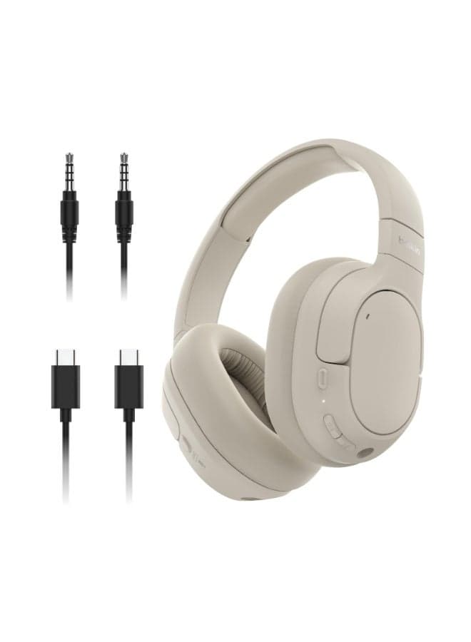 SoundForm Isolate | High Quality ANC Noise Cancelling Over-Ear Headphones, Bluetooth 5.4, 60Hrs Battery Life, USB-C Fast Charging, Multi-Point, Comfortable, Adjustable, Foldable Sand