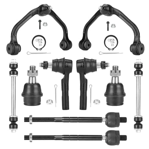 Front Upper Control Arms Suspension Kit Fit for Ford Ranger 2WD 1998-2011, Fit for Mazda B2300 B2500 B3000 B4000, with Ball Joints 10 pcs (1-Piece Design with Coil Spring Front Suspension Only)