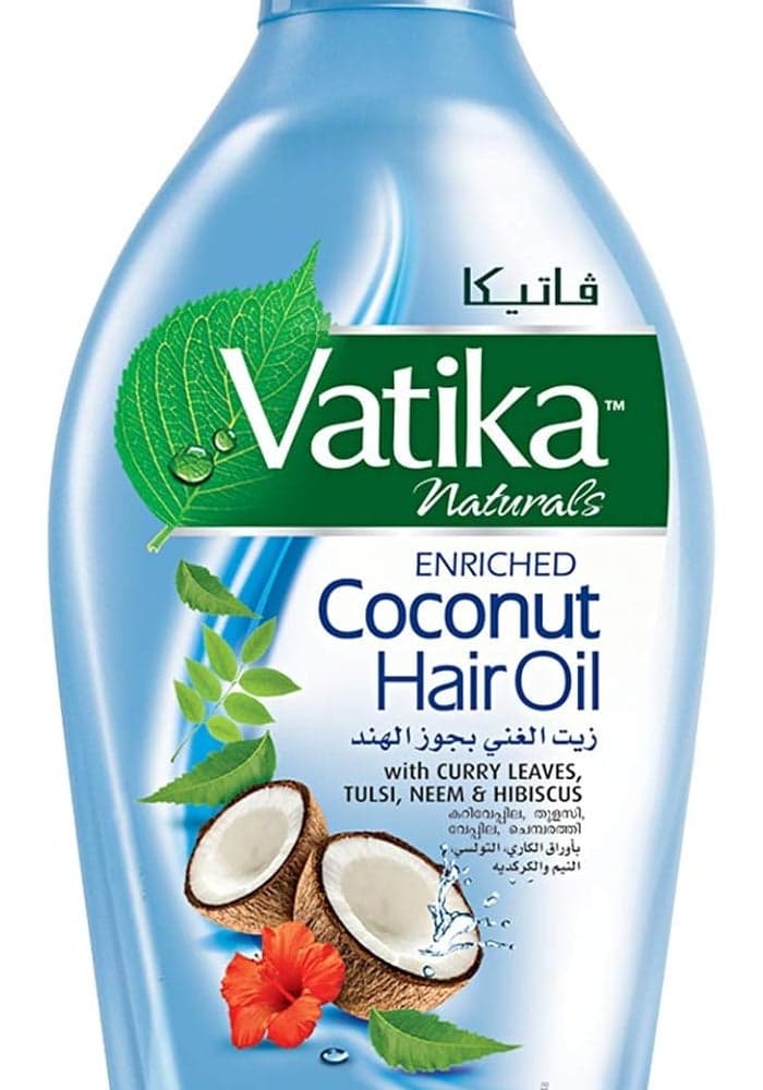 Vatika Naturals Enriched Coconut Hair Oil with Tulsi, Neem & Hibiscus for Thick & Dark Hair - 400 ml