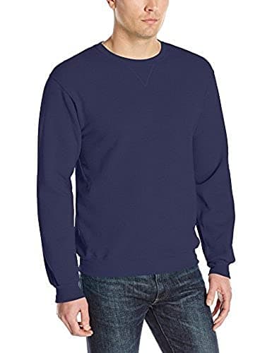 Fruit of the Loom Men's Sofspun Fleece, Sweatshirt-Navy, Medium