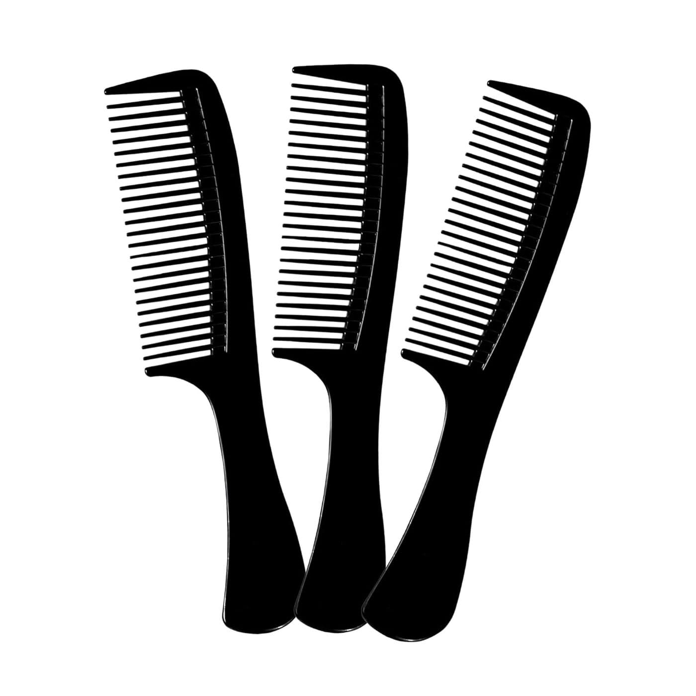 Large Wide Tooth Paddle Comb for Detangling Wet or Dry Hair 85inch Round Handle Styling Combs Pack of 3 for Men Women and Kids Long Straight Wavy Curly and Coarse Hair
