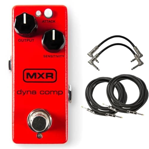MXR M291 Dyna Comp Mini Compressor Pedal Bundle with 4 Free Cables