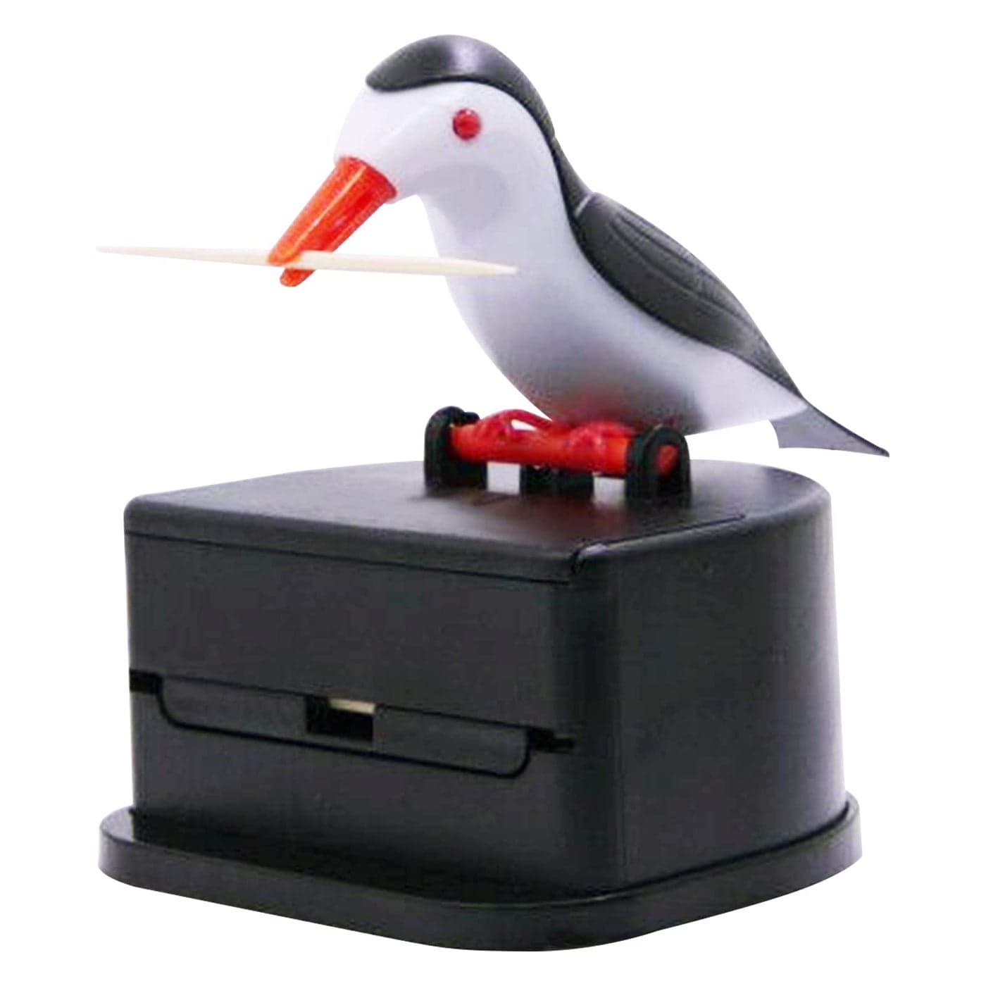 Jucaifu Little bird toothpick dispenser creative pushtype toothpick bird dispenser toothpick holder black