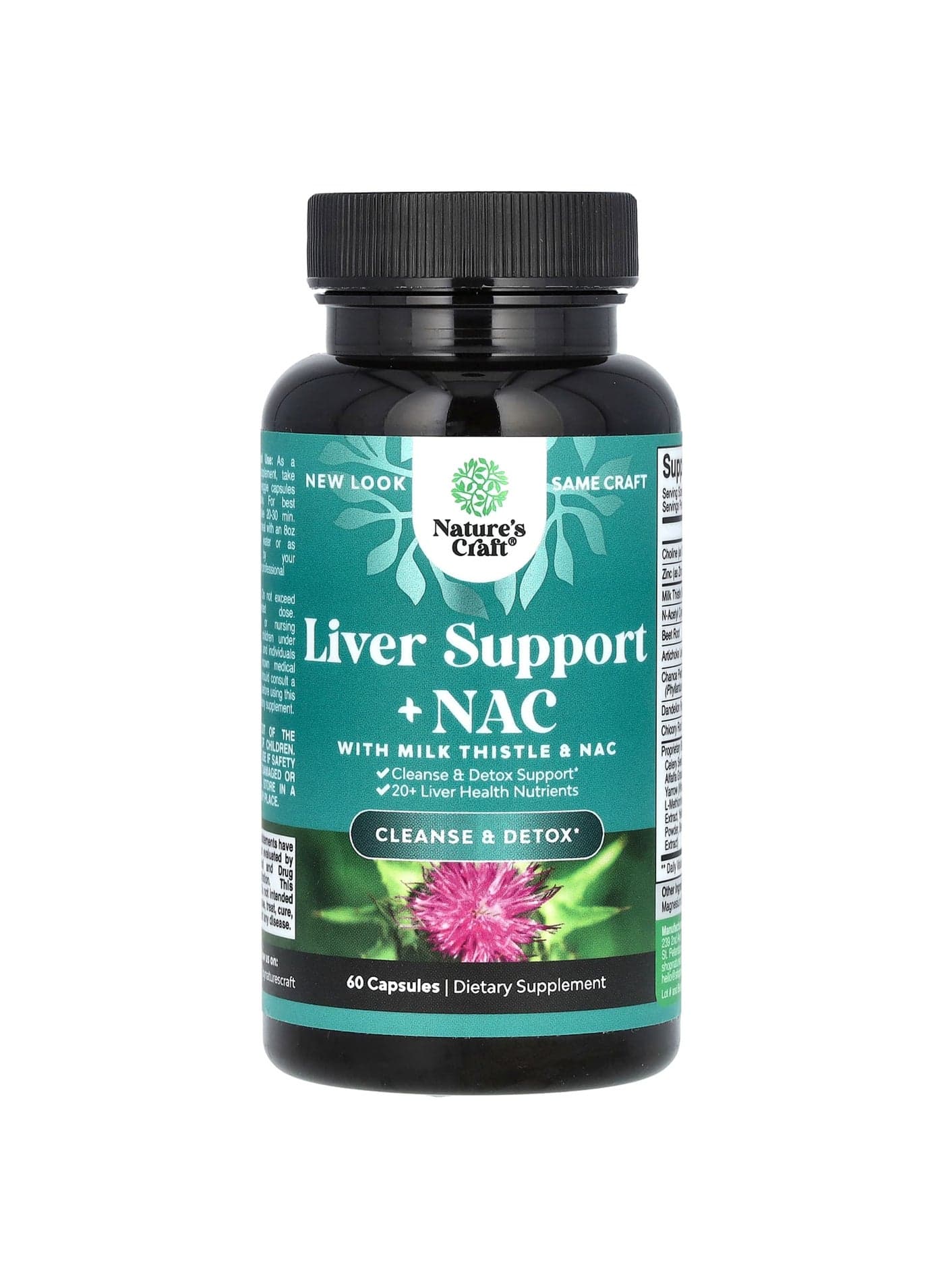Liver Support + NAC with Milk Thistle, 60 Capsules
