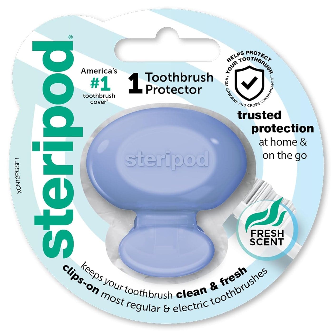 Steripod ClipOn Toothbrush Protector Keeps Toothbrush Fresh and Clean Fits Most Manual and Electric Toothbrushes 1 Count