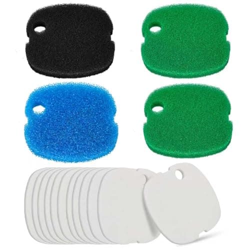 LEWEREST 16 PCS Replacement Canister Filter Pads Compatible with SUNSUN HW-302/505A Polar Aurora 265 GPH CF-300, Aquarium Filter Sponge Pad Fish Tank Bio Floss Media