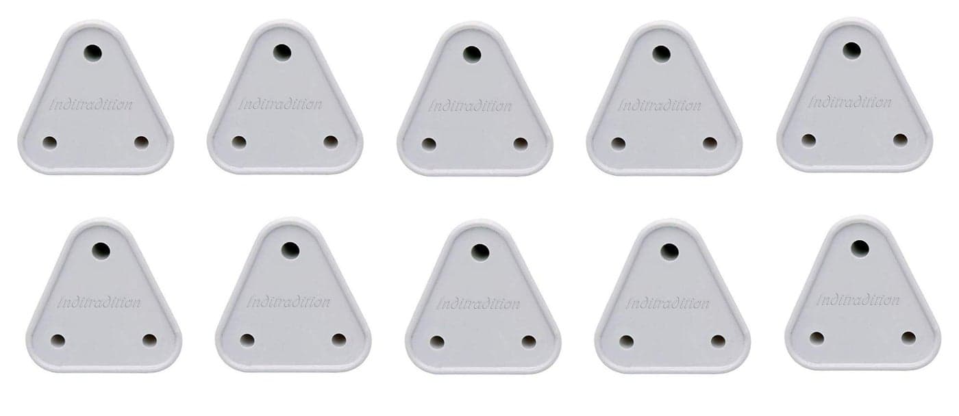 Inditradition Baby Safety Electrical Socket Cover Guards, for 5 amp Sockets, White (Pack of 10)