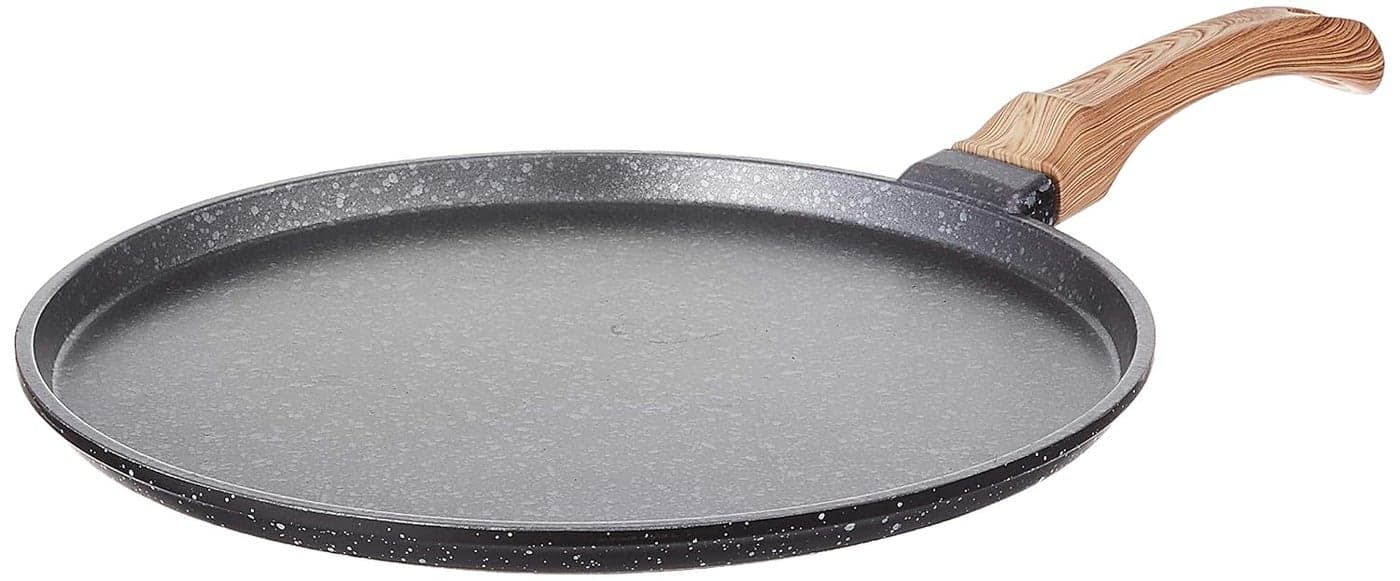 Solimo Die Cast Aluminium Non Stick Tawa 28cm 5 layer coating Black