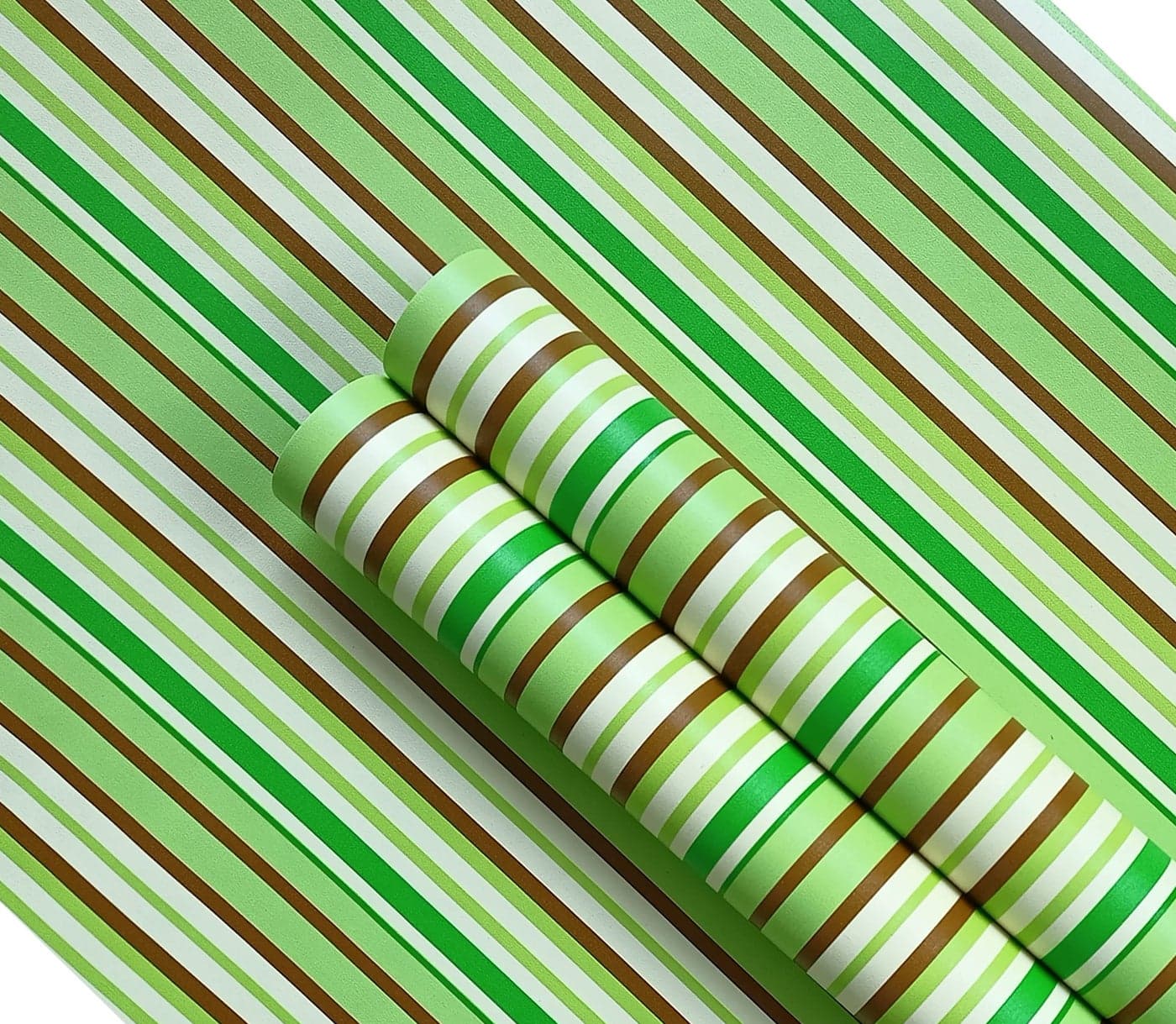 Elton DIY Wall Paper/Wall Sticker Economical Self Adhesive Modern Stylish Highlighter Living Room Bed Room Decoration Interior Exterior Easily Removable Furniture Make Over Shelf Liner Stair Raiser Cabinet Almirah Geometric Green Lines(45x500cm)