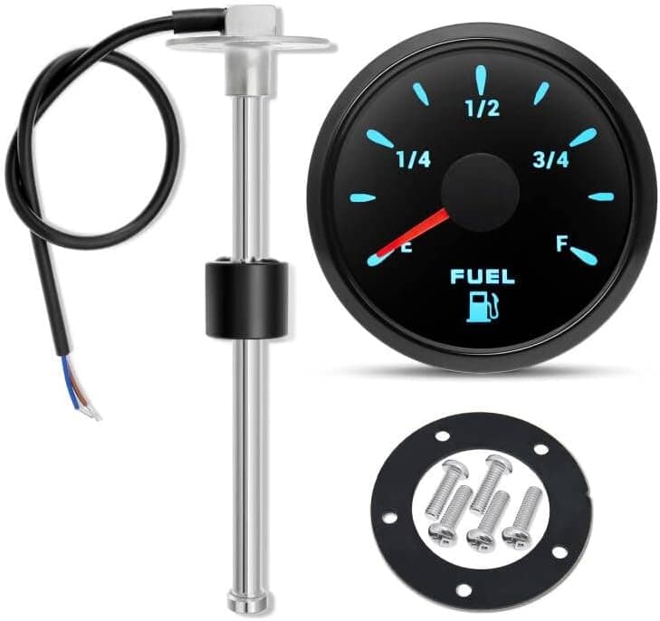 ARTILAURA Marine Fuel Sending Unit and Gauge, 240-33 Ohms Stainless Steel Sensor for Boat, Car, Truck