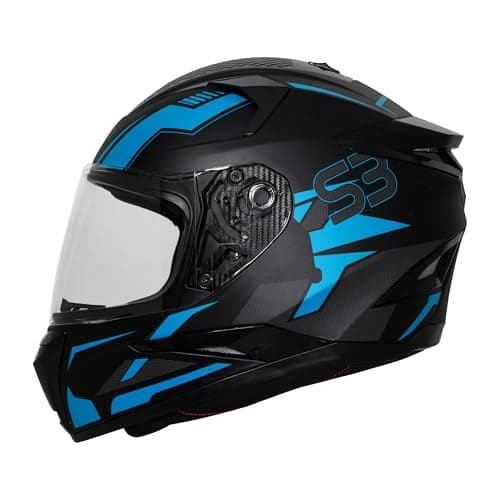 Steelbird Terminator 2.0 ISI and Dot Certified Full Face Graphic Helmet for Men and Woman (Medium 580 MM, Matt Jazz Blue)