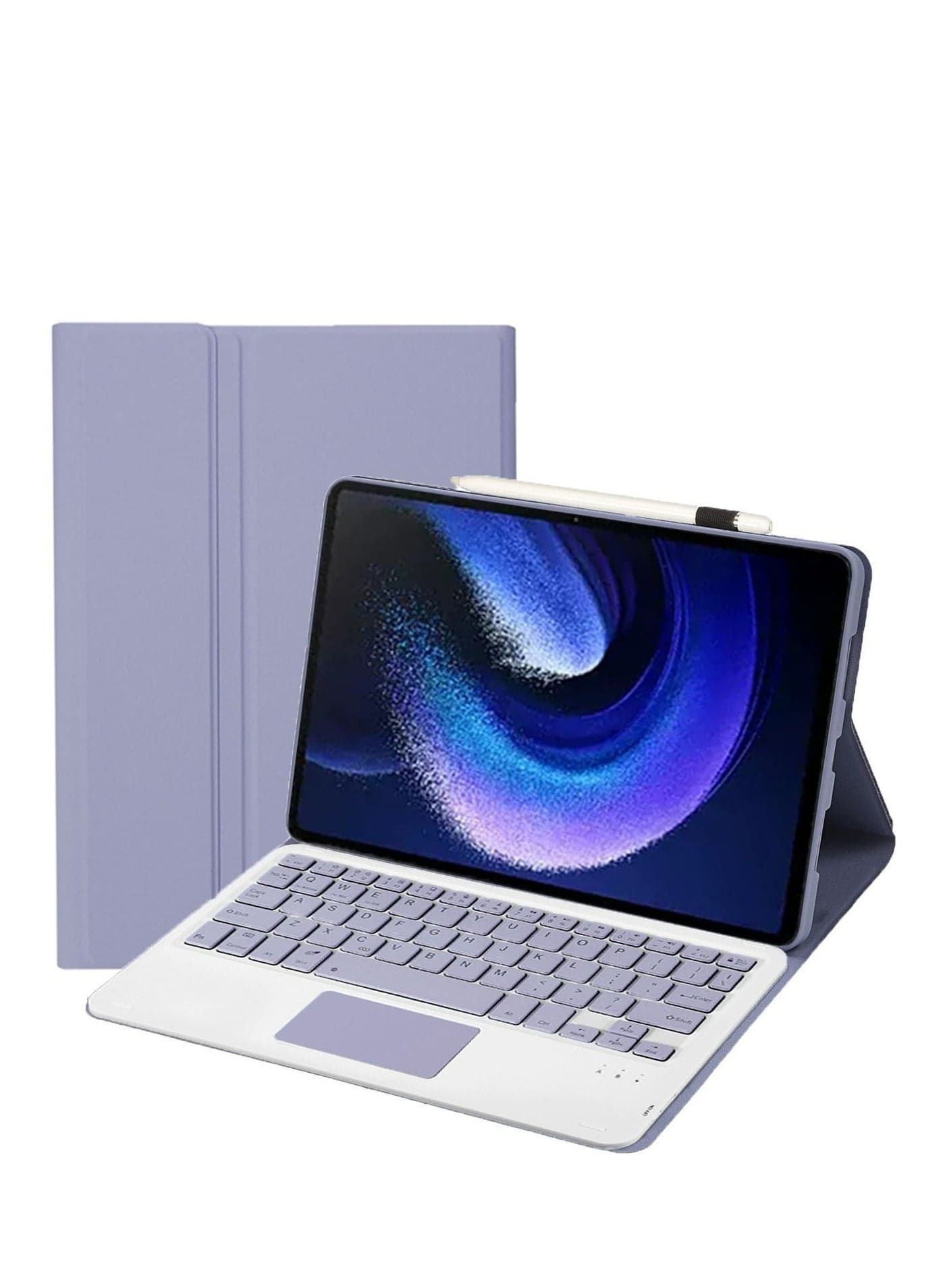 Bilingual keyboard cover and touch function compatible with Huawei M6 8.4 inch / M6 8.4 inch high energy version, magnetic separation touchpad keyboard with pencil holder