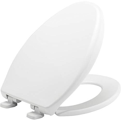 BEMIS 7900TDGSL Commercial Heavy Duty Closed Front Toilet Seat with Cover, Industrial No Slam Seat with Secure Installation, Made in USA, Elongated, White