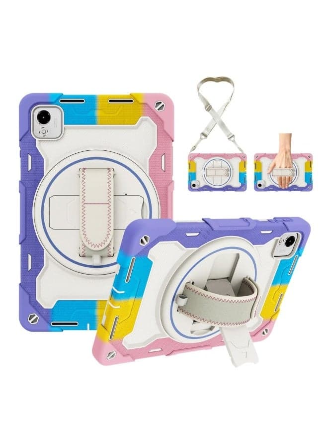 Kids Case for Honor Pad X9a 11.5 inch 2025, Heavy Duty Silicone Shockproof Cover with Shoulder Strap, Elastic Multi-Angle Stand 360° Adjustable Rotating Hand Strap