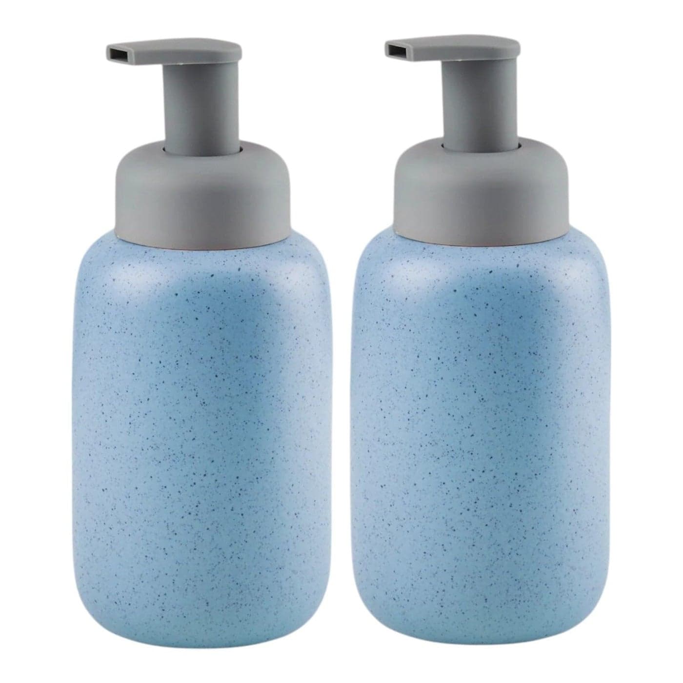 Ceramic Soap Dispenser with Stylish Refillable Pump Bottle for Bathroom Handwash Kitchen Wash Basin Perfect for Hand Soap Lotion and More Blue Set of 2 11005