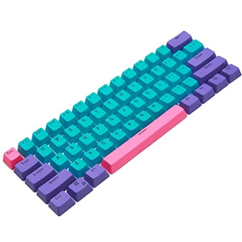 Owpkeenthy WHYSP PBT Keycaps 60% for 60 Percent Keyboard OEM Profile Backlit Key Cap Replacement 6.25U Space Bar