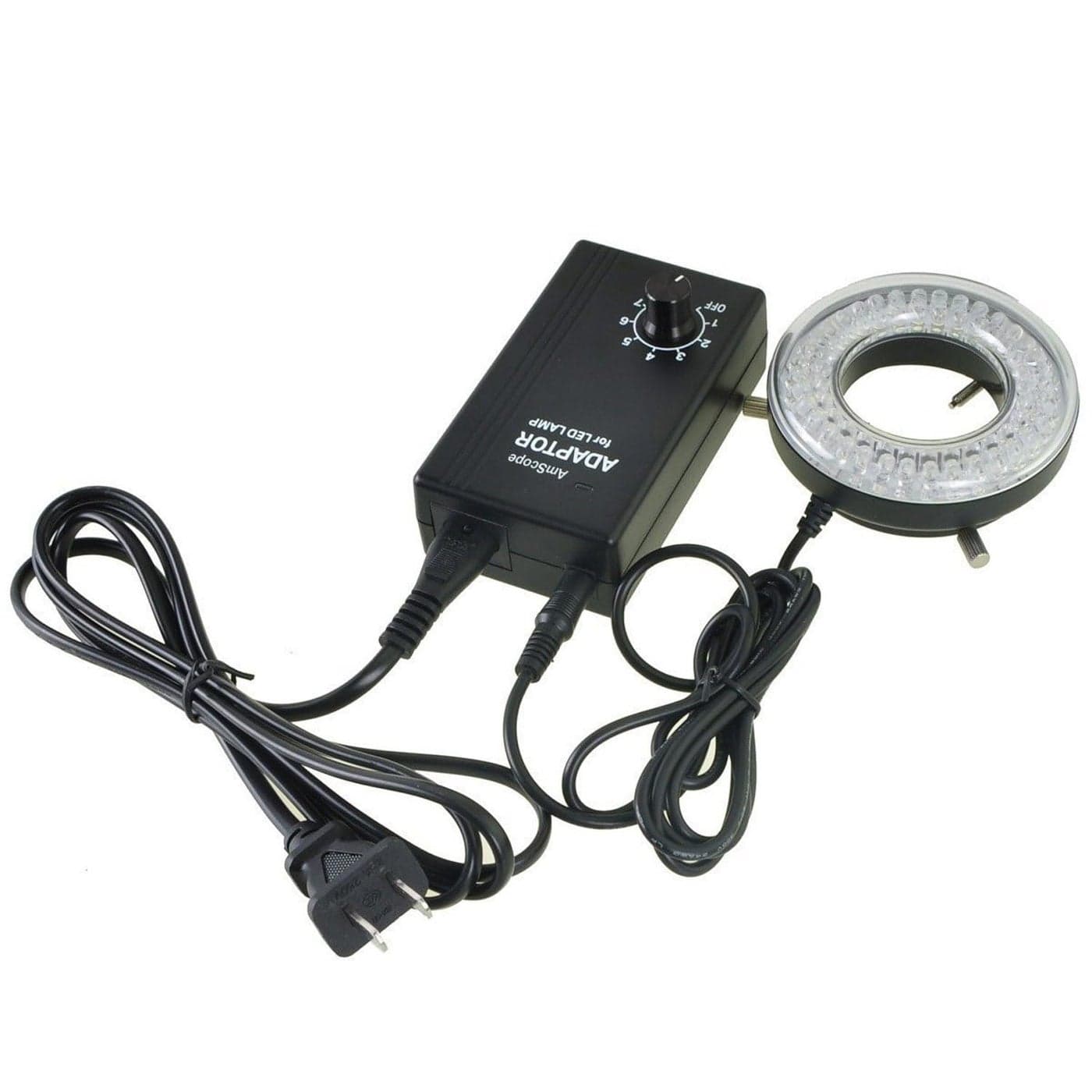 AmScope LED64ZK Microscope Ring Light with Adapter white