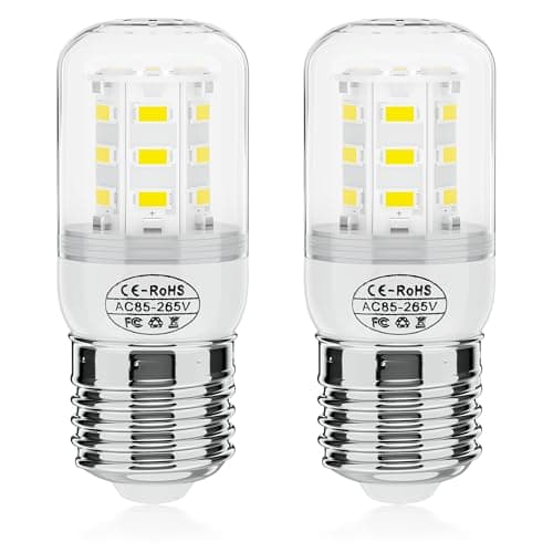Upgraded KEI D34L Refrigerator Bulb 5304511738 LED Refrigerators Light Bulbs Fit for Frigidaire Kenmore, RefrigeratorS Light Bulb Replacement (3.5W 85V-265V E27 White Light)-2Packs