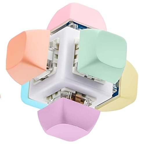 Cocoonkart Decompression Toys Keyboard Clicker Toy Keyboard Cube Mechanical Key Button Stress Relief for Adult Gifts to Relief Pass Time (Random Colour)
