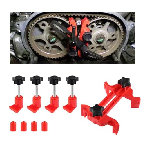 IHOTDER 5PCS Car Dual Cam Clamp Camshaft Kit Anti Slip Locking Timing Tool Kit for SingleTwinQuad Camshaft Clamp Engine Universal Car Accessories Cam Bearing Tool
